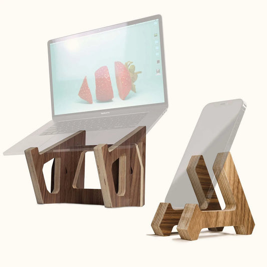 Birch Laptop Lifter & Phone Stand
